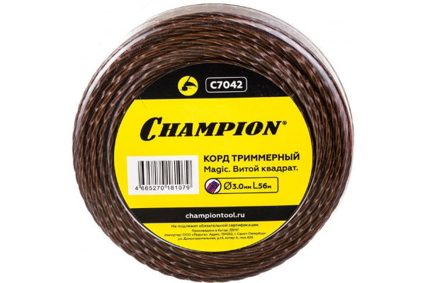 Корд трим.CHAMPION Magic 3.0мм* 56м (витой квадрат)