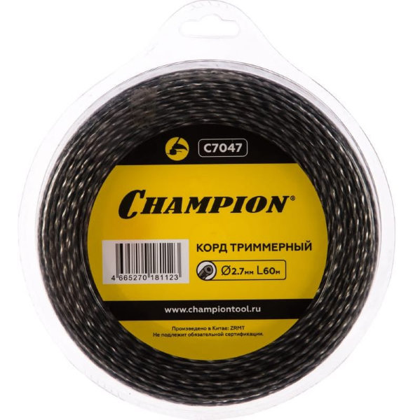 Корд трим.CHAMPION Tri-twist 2.7мм*60м (витой треугольник)